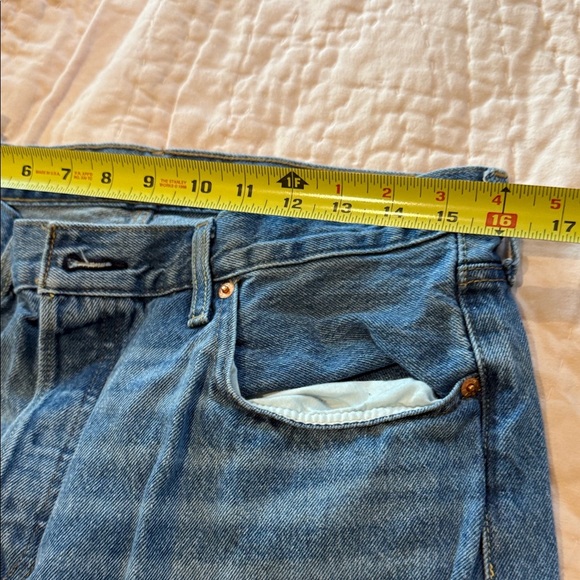 Levi's 501 Button Fly Classic Straight Leg Blue Jeans 31/32 - Picture 5 of 9